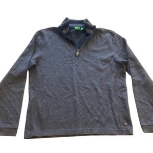 Hugo Boss men’s quarter zip gray pullover sweater new medium